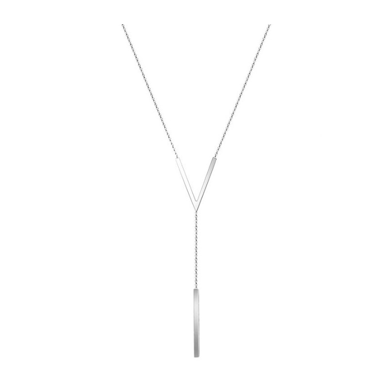 Štýlový náhrdelník v tvare "V" AD0130 chirurgická oceľ